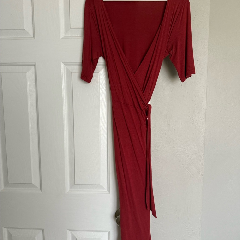 Rust orange Wrap Dress